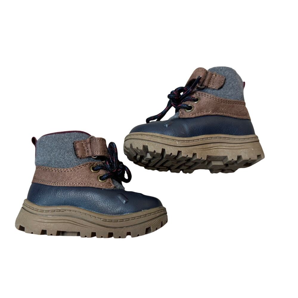 CARTERS baby/Toddler High Top boots; size 4, Brown - Picture 2 of 10